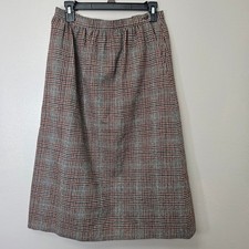 VTG Pendleton Virgin Wool Plaid Midi Skirt VTG Size 12 Heritage Academia 70s/80s