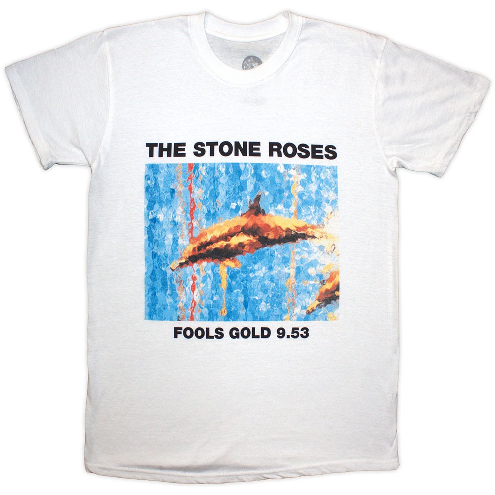 The Stone Roses Unisex T-Shirt: Fools Gold (White) (Medium) - Image 3