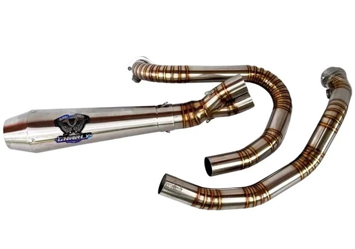 Escape hecho a mano 2 en 1 para Harley Davidson Dyna Low Rider (FXDL) 1991-2017 Foto 2 de 4