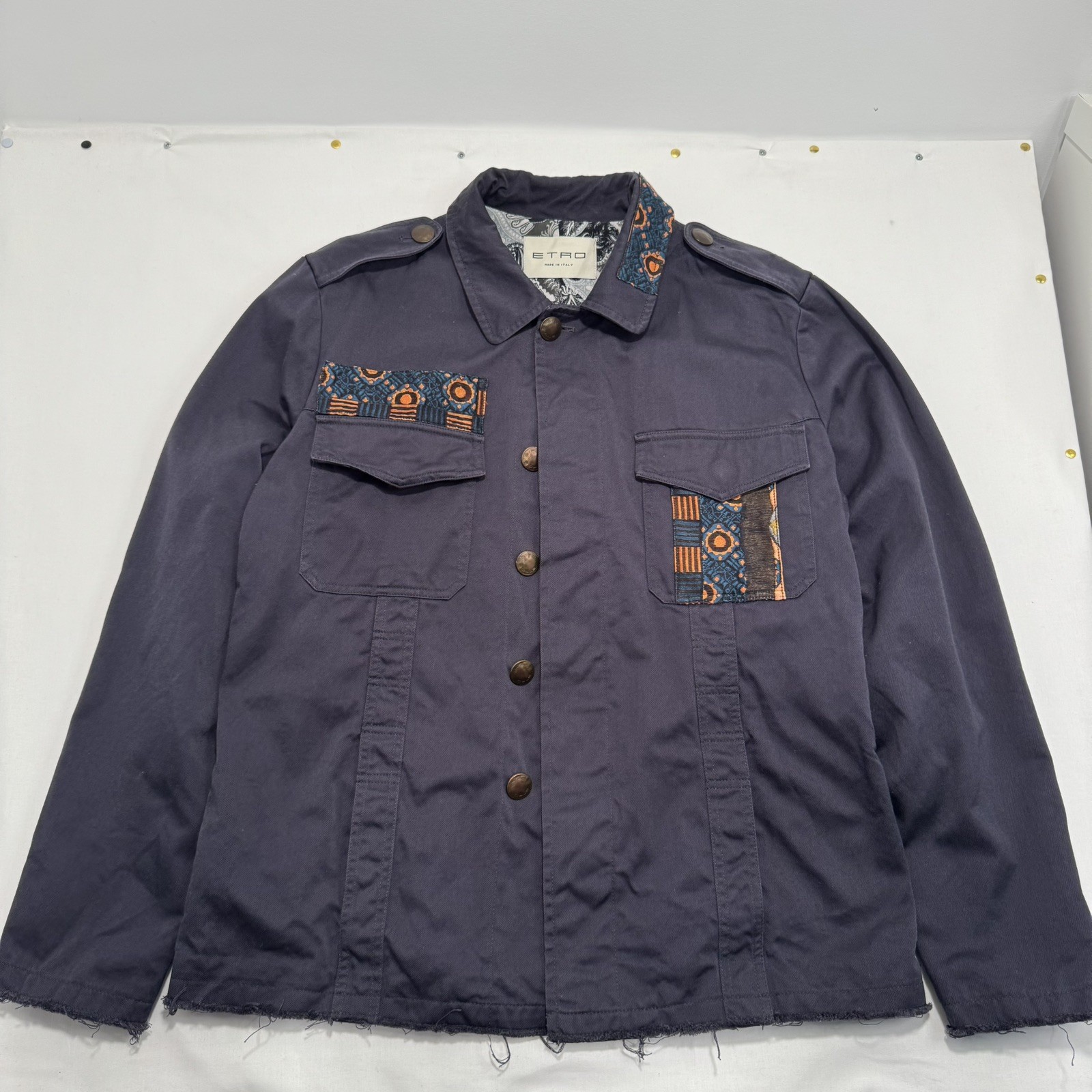 ETRO Milano Elephant Jacket Large Patchwork Boho … - image 1