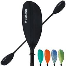 Kayak Paddles with Alloy Shaft and PP Blade, Floating Kayaking Oars, Adjustab...