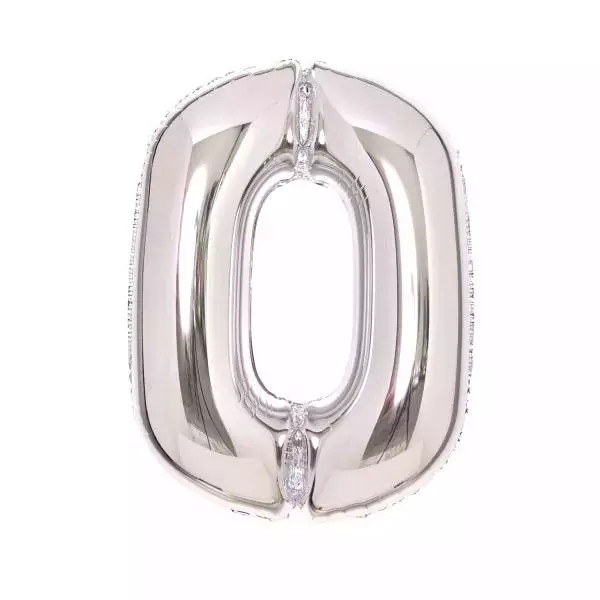 194099074247 Balon foliowy cyfra 0 srebrna 47x66cm Amscan 2990₽