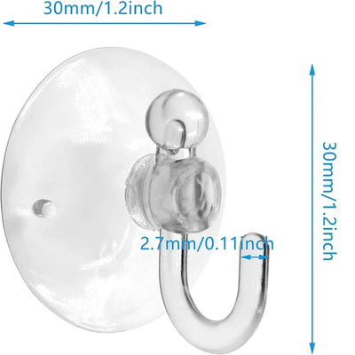 Suction Cup with Hooks Vacuum Sucker Hook for Shower Window Glass Suction Cup Ha