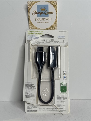 Philips Display Port to HDMI Adapter ~ Black - Picture 3 of 3