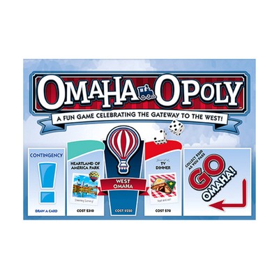 Late for the Sky Board Game Omaha-Opoly Box New