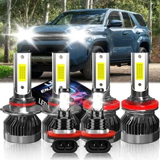 For Toyota 4Runner 2010-2020 LED Headlight Bulbs Hi/Lo Beam Fog Light Kit 6500K