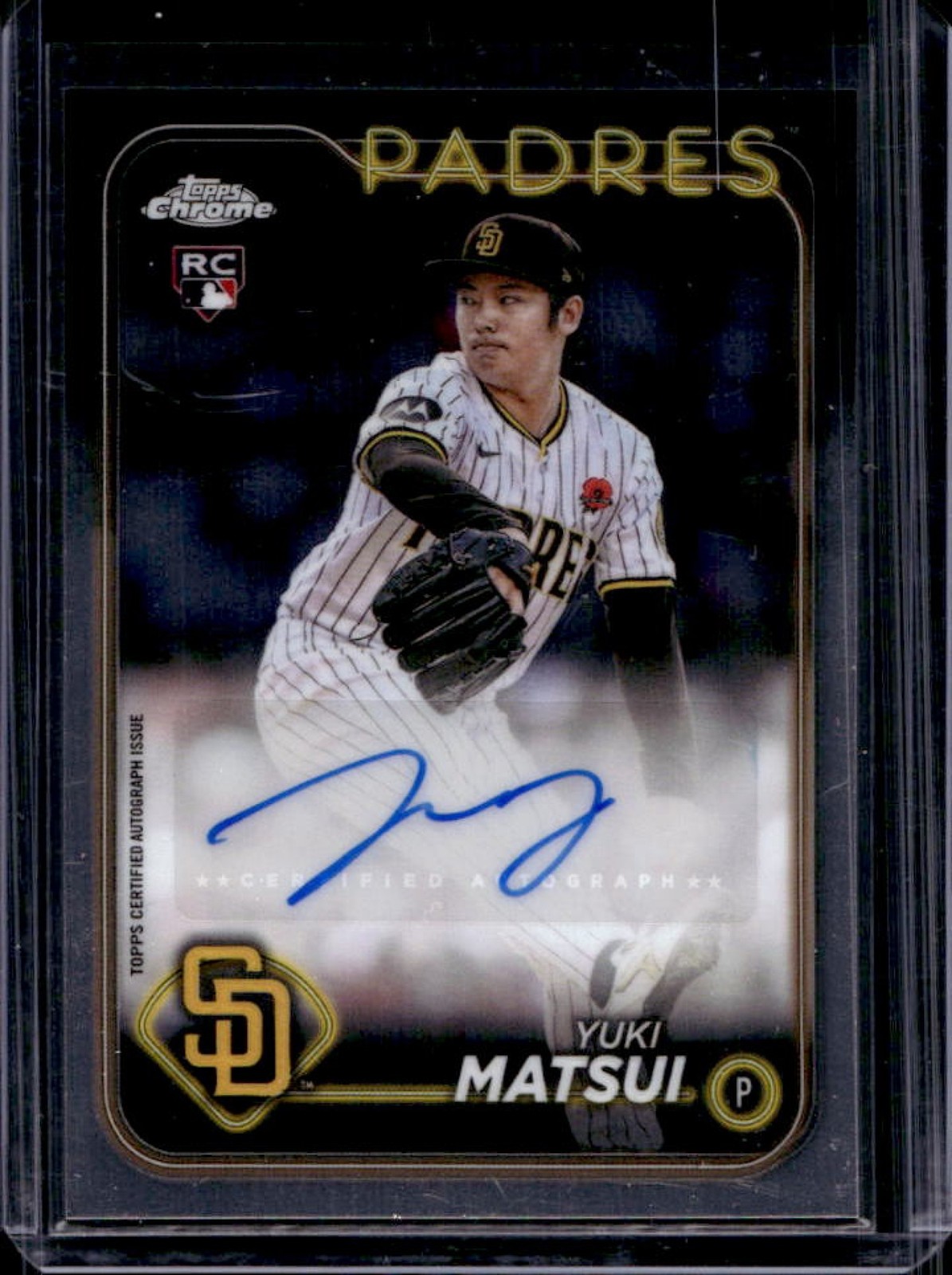 2024 Topps Chrome Update Yuki Matsui Auto RC Rookie #AC-YM Padres