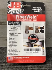 JB WELD 38236 Fiberweld PIPE Repair Cast 2" X 48" Adhesive Fiberglass Wrap