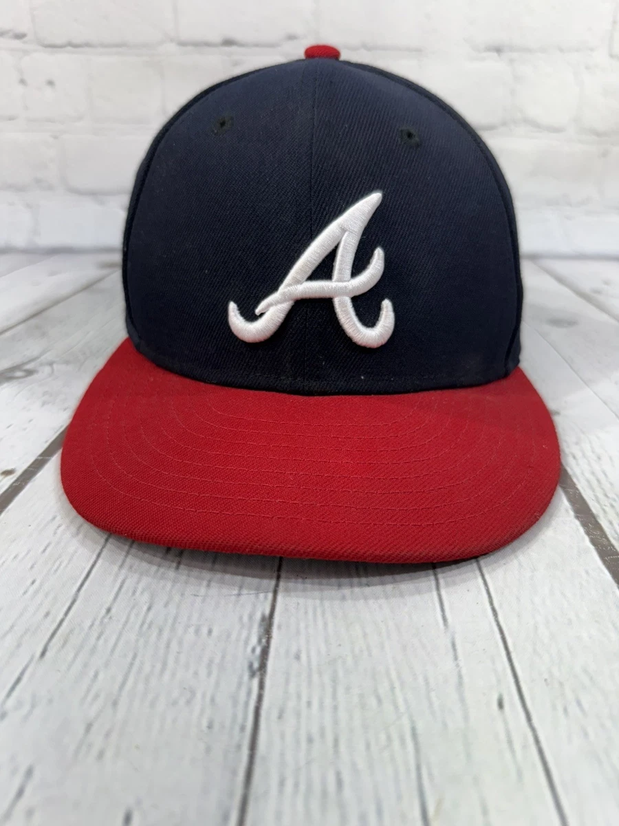 Casquette Atlanta Braves New Era 5950 Taille 7 3/8 - Vintage, Occasion Légèrement Utilisée