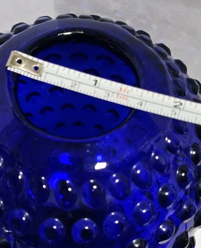 Duncan And Miller Cobalt Blue Hobnail Stemmed Goblet 6 3/4" Tall - Picture 10 of 11