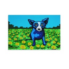 Blue Dog George Rodriguez  Canvas Art Home De...