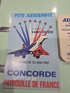 Concorde Memorabilia Coasters / Postacard 1980s Airshow Souvenirs