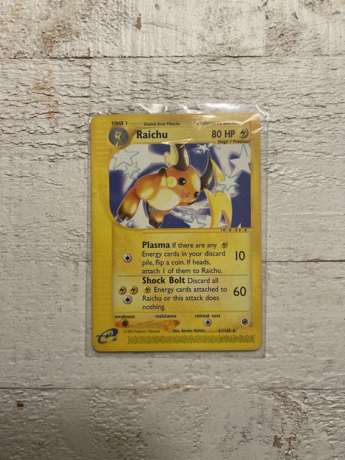 2002 Pokémon Expedition Base Set Raichu Rare 61/165 EX-NM