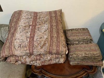 Croscill St James King Comforter Set 3 Piece Paisley Gold Bronze USA