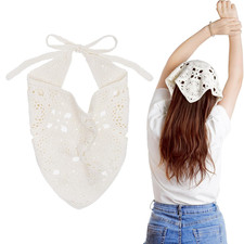 Crochet Bandanas Headbands Head Scarf Hair Scarf for Women Girls Knitted Floral