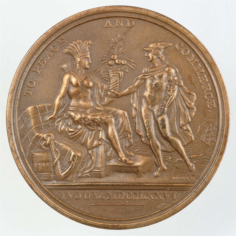 1776 U.S. Diplomatic Medal "To Peace and Commerce" Modern Restrike Bronze Medal 