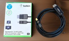 BELKIN Mini DisplayPort TO HDTV CABLE Apple MacBook HDTV 1.8M/6ft. - New in Box!