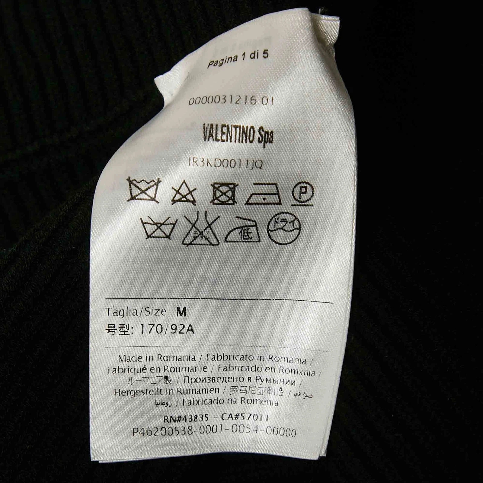 Abito corto ROSSO Valentino rosa nero in maglia con orlo in pizzo M