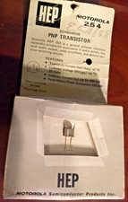 NOS Motorola HEP 254 Transistor GERANIUM PNP with Gold Leads IN ORG. BOX
