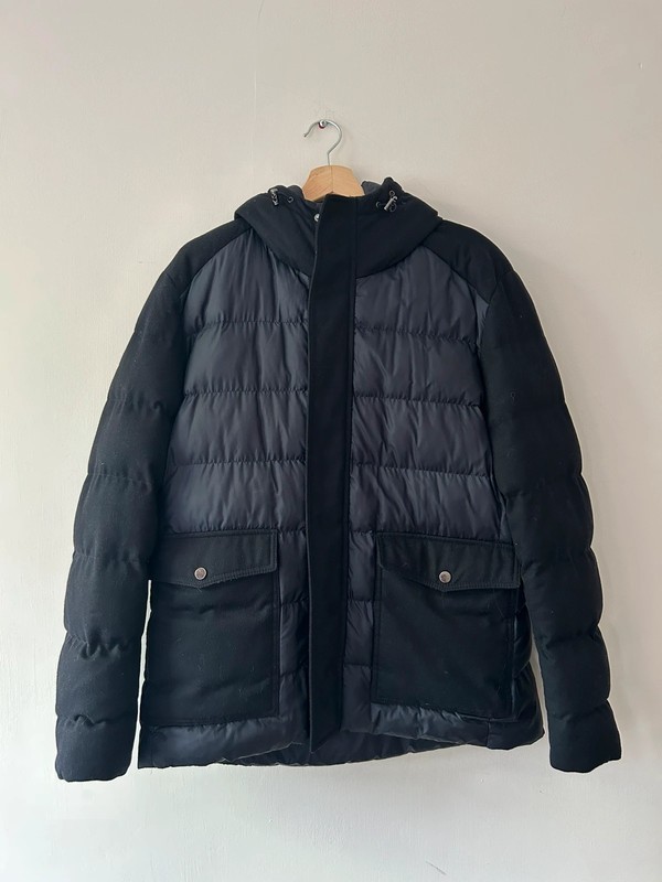 Reiss Graydon Navy Quilted Puffer Jacket Hooded Coat Size XL RRP £325