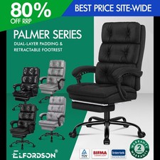 ELFORDSON Executive Office Chair Padded Recliner Swivel Tilt Computer Gaming
