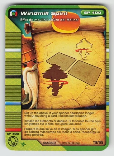 2012 LEGO Ninjago Masters of Spinjitzu WINDMILL SPIN! - Non Holo Card #119/125