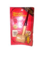 Corn Cob Missouri Meerschaum  Straight Pipe Sealed Vintage