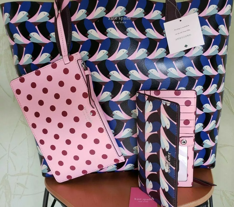 Arch love birds large reversible tote sale