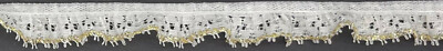 1/2'' White Metallic Gold Ruffled Lace Fabric Trim 36 Yards