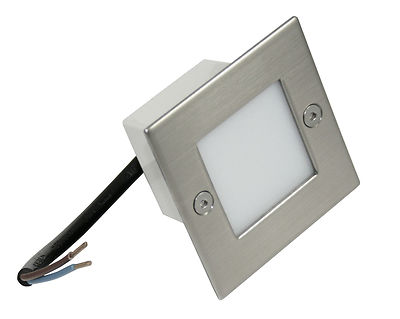 Max K O M F O R T LED Treppenbeleuchtung Weiß Rund 230V Warmweiß 2W