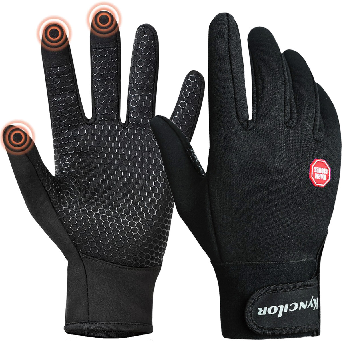 Winter Cold Weather Running Gloves Touchscreen Full Finger Thermal Glove  for Men