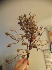 multicolor FAUX BERRY STEMS 20" -25" PICKS pip berries U CHOOSE COLOR