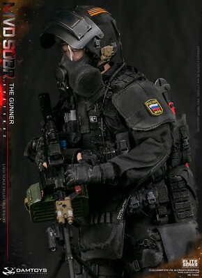 DAMTOYS 78095 RUSSIAN SPETSNAZ MVD SOBR PKM GUNNER 1/6 Action
