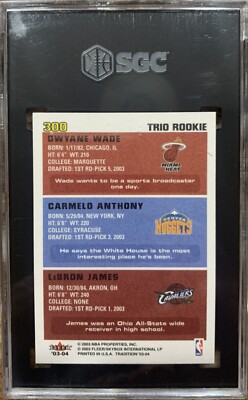 2003-04 Fleer Tradition #300 James Anthony Wade Rookie Trio SGC 9