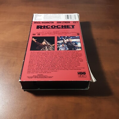 Ricochet VHS VCR Video Tape Used Movie Denzel Wahington John