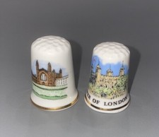 2 Piece Porcelain Thimbles Cambridge England ...