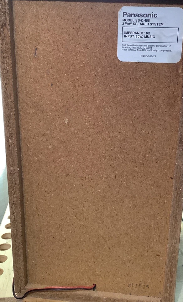 Sistema de altavoces de 3 vías Panasonic pares de 2 (modelo: SB-DH55) 80 W, música, negro Foto 4 de 4