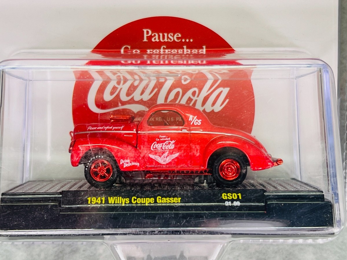 🔥M2 Machines Coca Cola 1941 Willys Coupe Gasser GS01 21-03