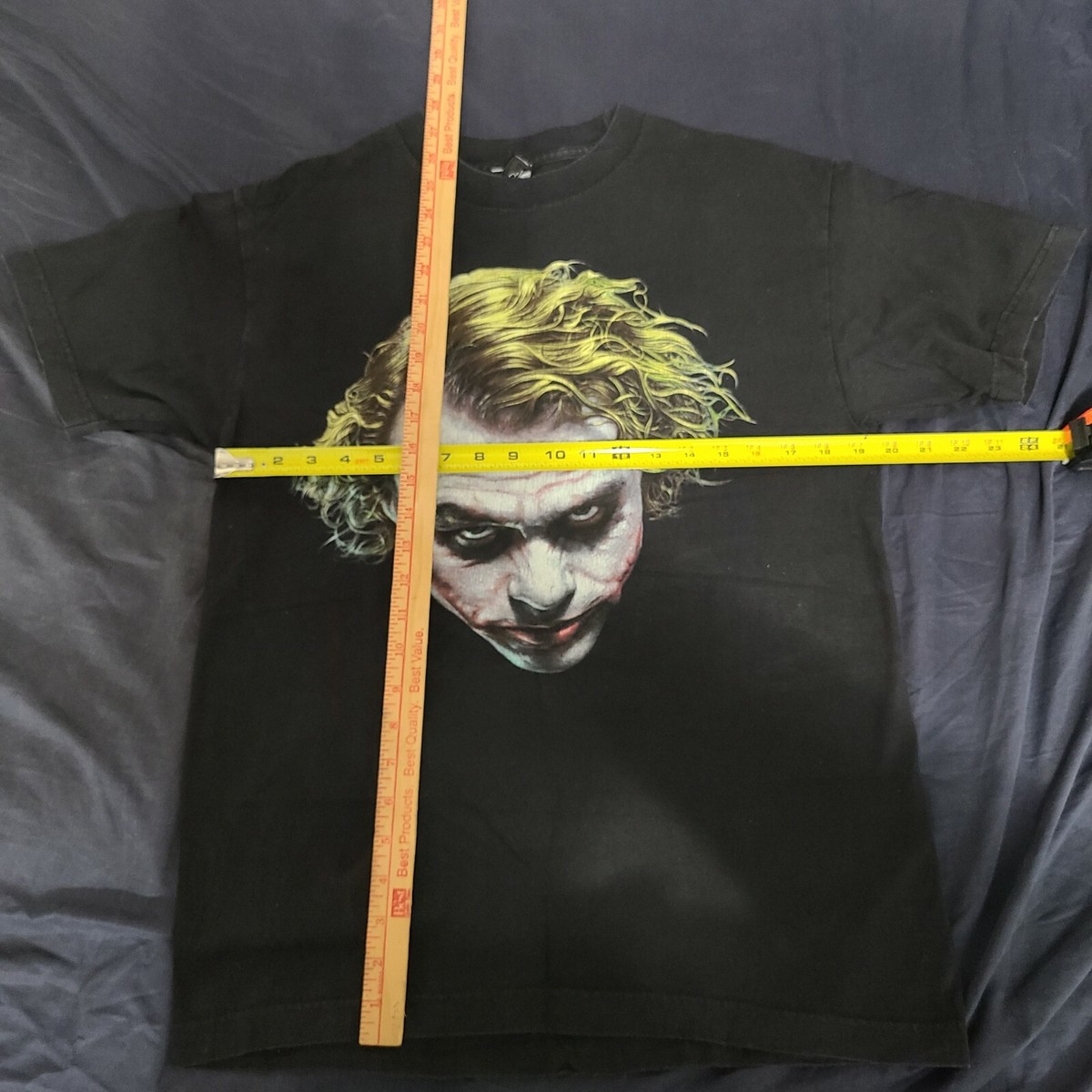 Batman The Dark Knight Joker Face sz M T-Shirt Movie Promo Batman The Dark Knight Joker Face sz M T-Shirt Movie Promo