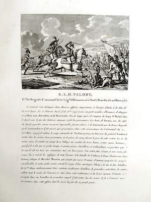 GRAVURE Fastes De La Nation FRANCAISE - G.L.H. Valory Gal De BVRIGADE TOUL 1757