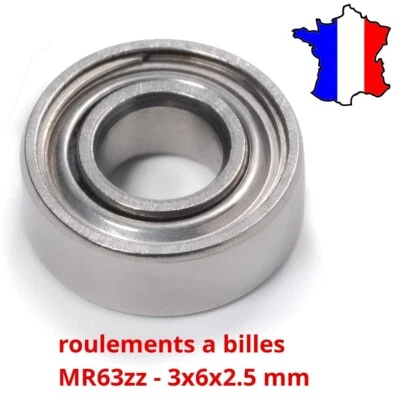 MR63zz roulement à billes dimension 3 * 6 * 2.5mm Bearing ball abec 3 mr63 2Z