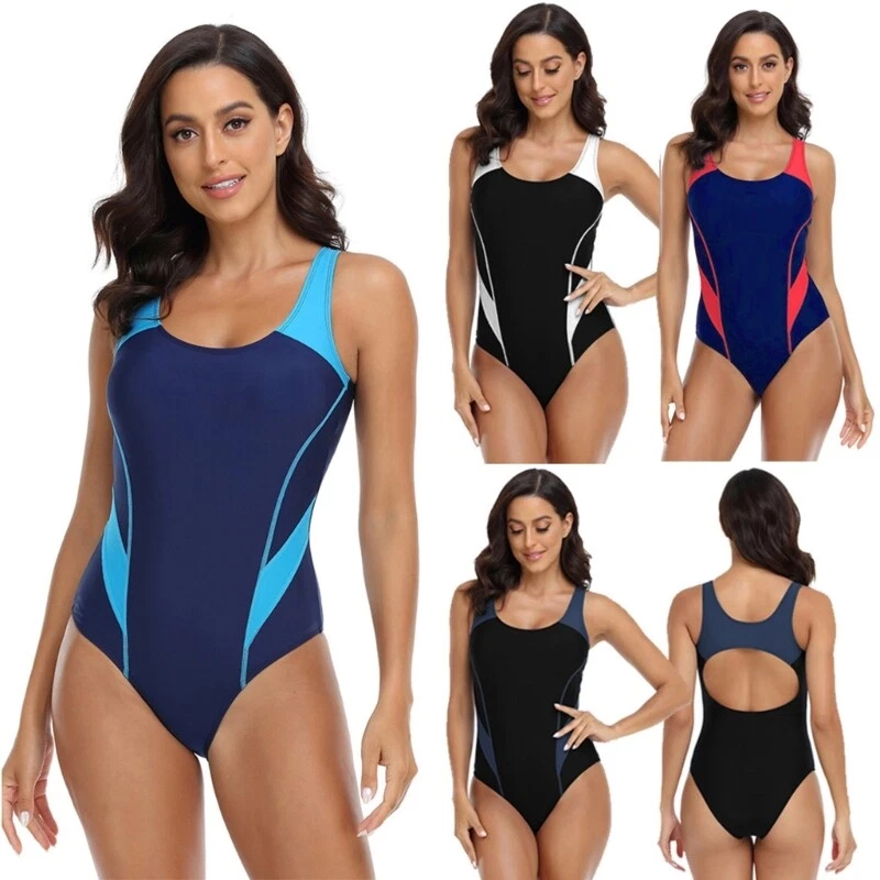 Womens Athletic Swimsuits Sport Bathing-Suits Assorted-Colors Swimwear