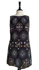 v. NWT MNG by Mango Size S Short Shift Dress Black Sequinned Party