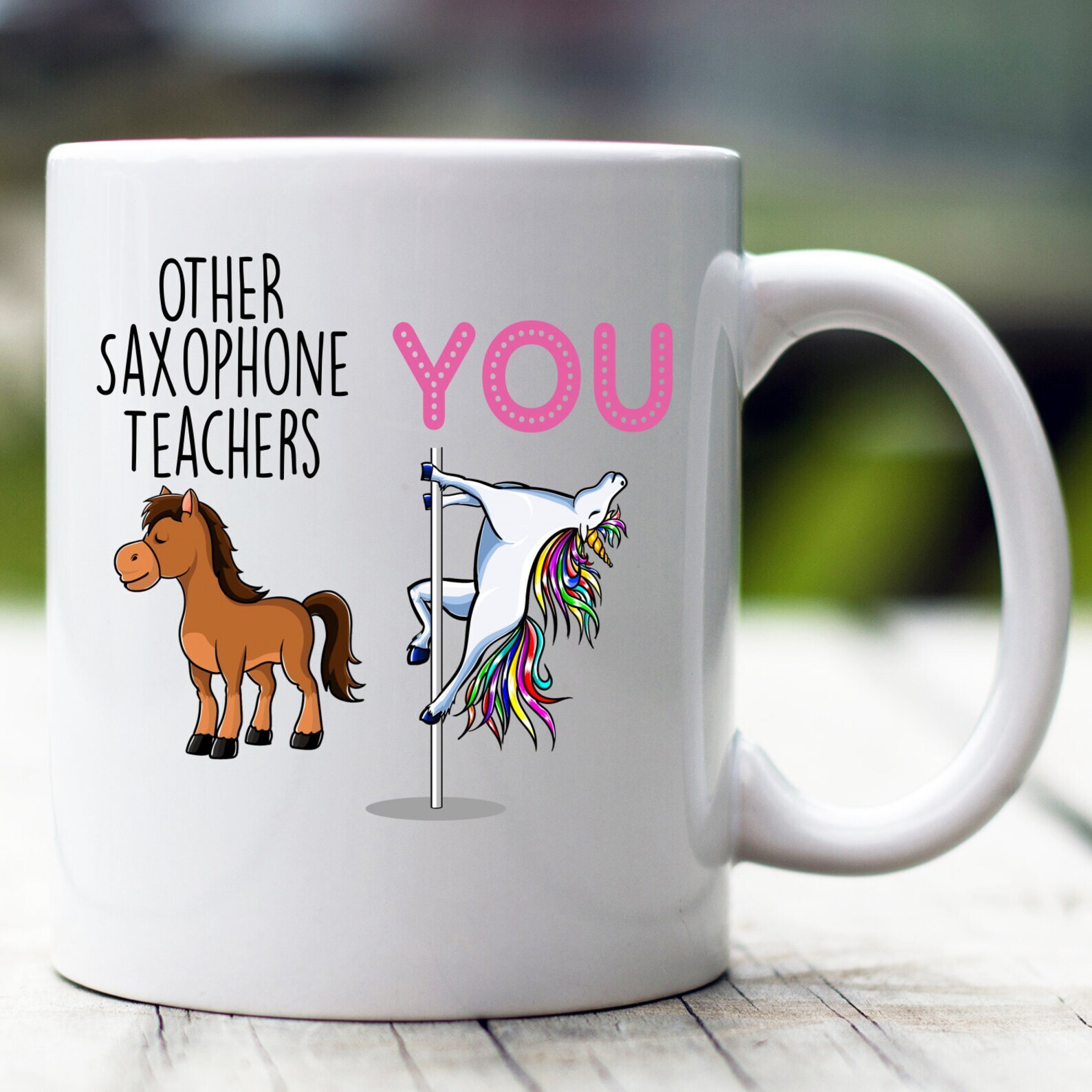 Saxophone Teacher Gift Saxophone Teacher Mug Saxophone Teacher Funny Unicorn Mug