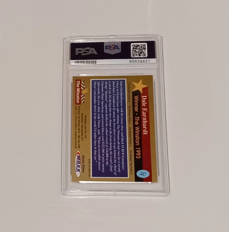 Dale Earnhardt,1993 Maxx THE WINSTON NASCAR CHROMIUM #51..PSA Mint 9,POP:2 - Image 3 of 3