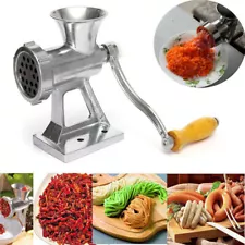 Meat Grinder Mincer Stuffer Manual Sausage Filler Sauce Maker Machine Hand Crank