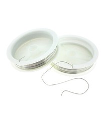 BULK Silver Tone Craft Wire - Tarnish Resistant - 1 Roll 5m - 0.6mm - Z1128