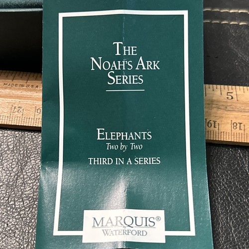 Marquis Waterford Elephants Two by Two Noahs Ark Series Crystal Ornament 3rd - Picture 5 of 9