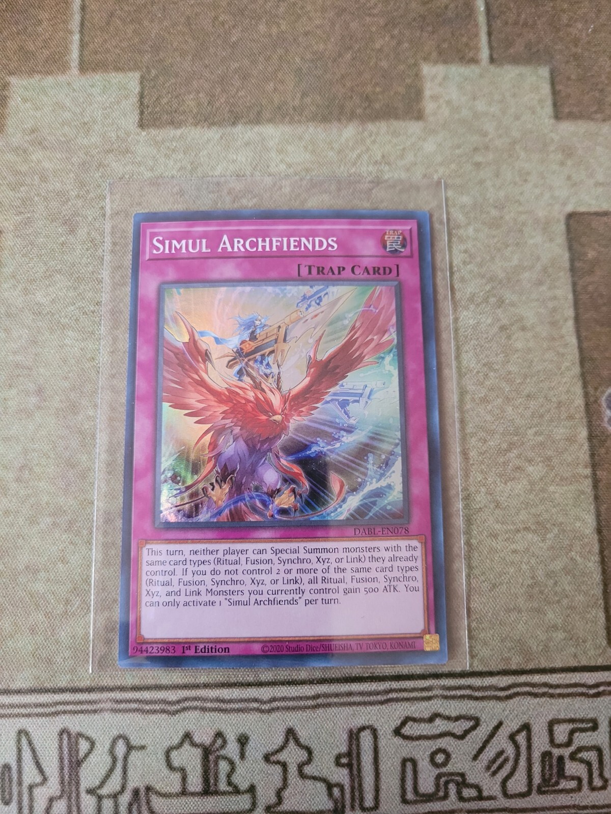 YUGIOH TCG SIMUL ARCHFIENDS DABL-EN078 SUPER 1ST ED NM