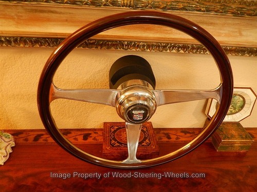 Cadillac NARDI Wood Steering Wheel Fits 1969 - 2004 Tilt Column Dark 15" NEW - Picture 6 of 24